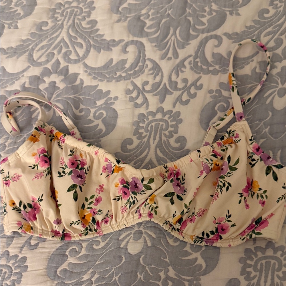 Shade & Shore Floral Print Bikini Top